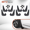 Glamor 4pcs/set Front & Rear Car Mud Flaps Splash Guards Universal Fit