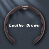 UK Nexi Customized Car Logo Breathable Ultra-thin 5D Leather & Carbon Car Steering Wheel Cover Universal Fit