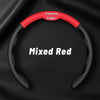 AU Nexi Customized Car Logo Breathable Ultra-thin 5D Leather & Carbon Car Steering Wheel Cover Universal Fit