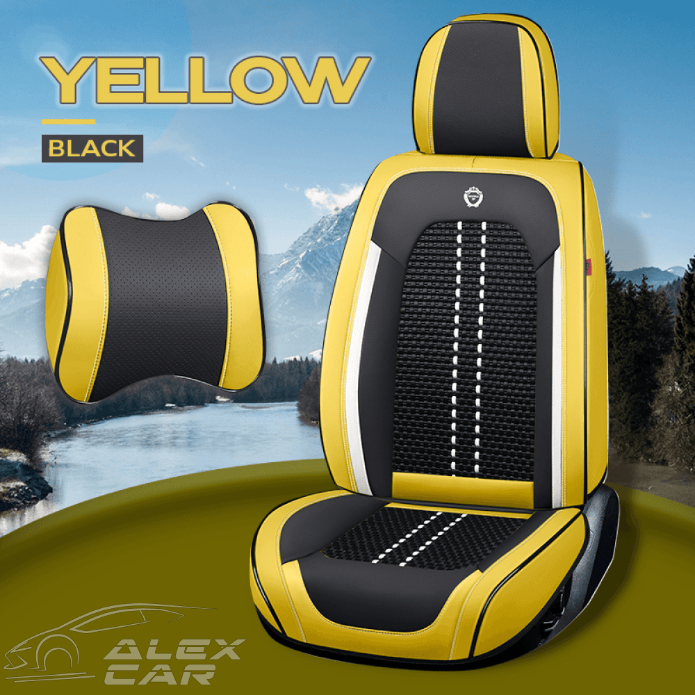 Alexcar Nox 2023 Full Set Universal Breathable Waterproof Vehicle Leather Cover For Cars Suv Yellow