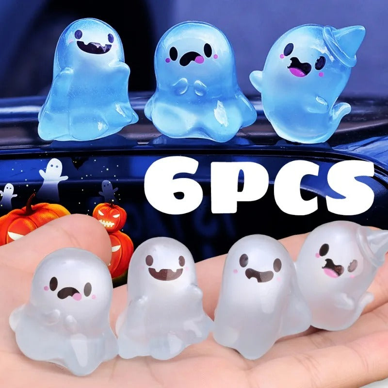 Halloween Ghost Luminous Car Ornaments – DIY Resin Micro Landscape Decorative Keychain Pendant