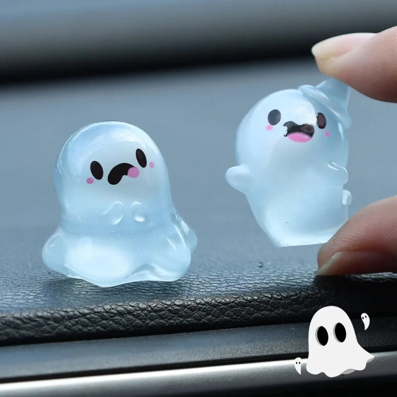 Halloween Ghost Luminous Car Ornaments – DIY Resin Micro Landscape Decorative Keychain Pendant