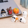 Halloween Creative Elf Car Ornaments – Pumpkin, Ghost & Mummy Dashboard Decor