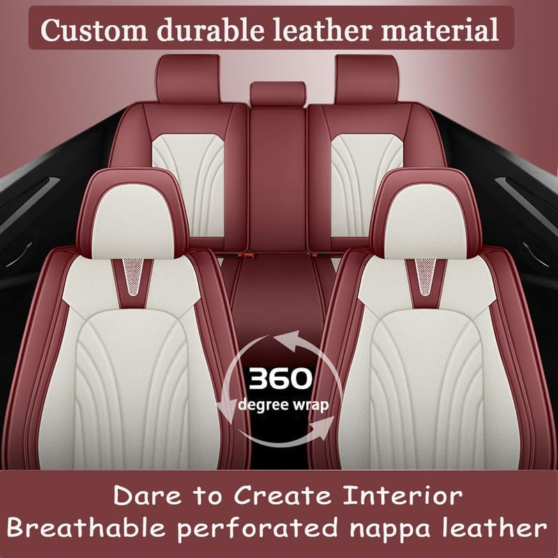 Shaven 2024 Water-Proof Leather Car Seat Cover for Cars, SUV