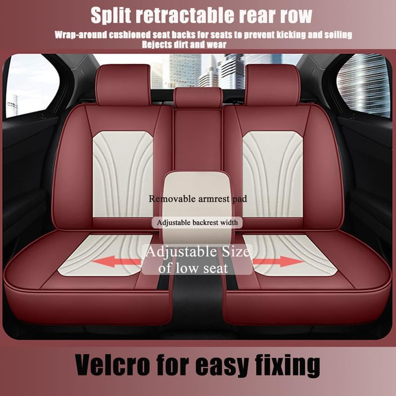 Shaven 2024 Water-Proof Leather Car Seat Cover for Cars, SUV