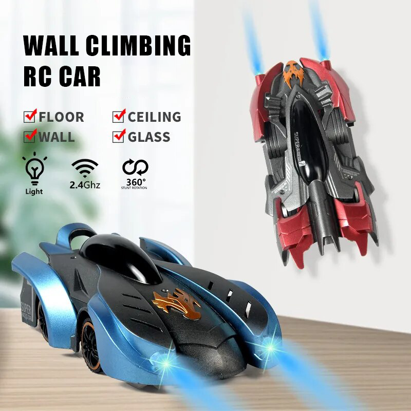 Electric Wall Climbing RC Car 2.4G Remote Control 360 Rotation Car Toy