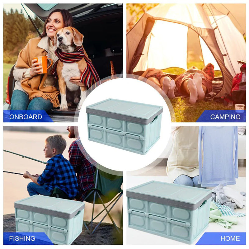 Foldable Car Trunk Storage Box Organizer For Outdoor Camping Fishing